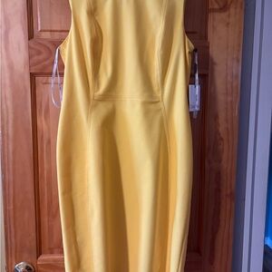 Calvin Klein Yellow Midi Dress